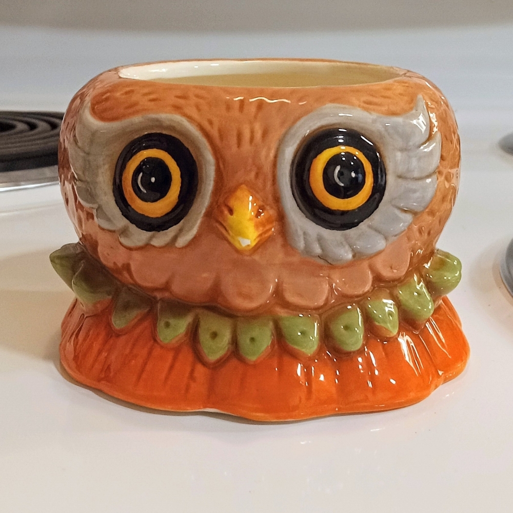 NWT Johanna Parker OWL Critter Mini Planter/Trinket Dish 4in. Height
